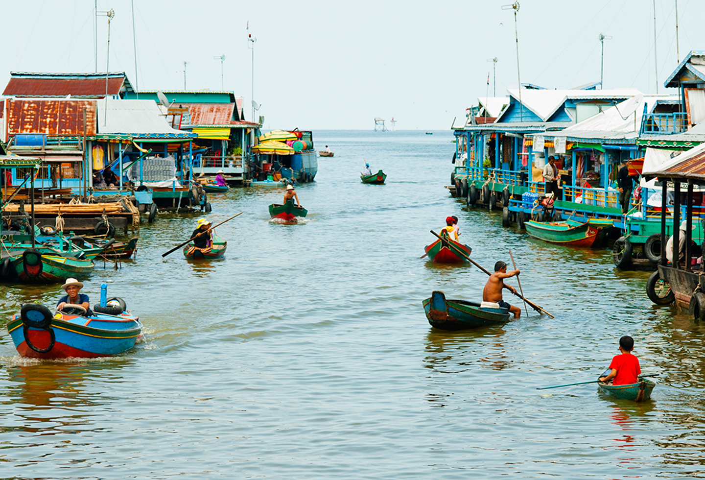 floating village in Cambodia