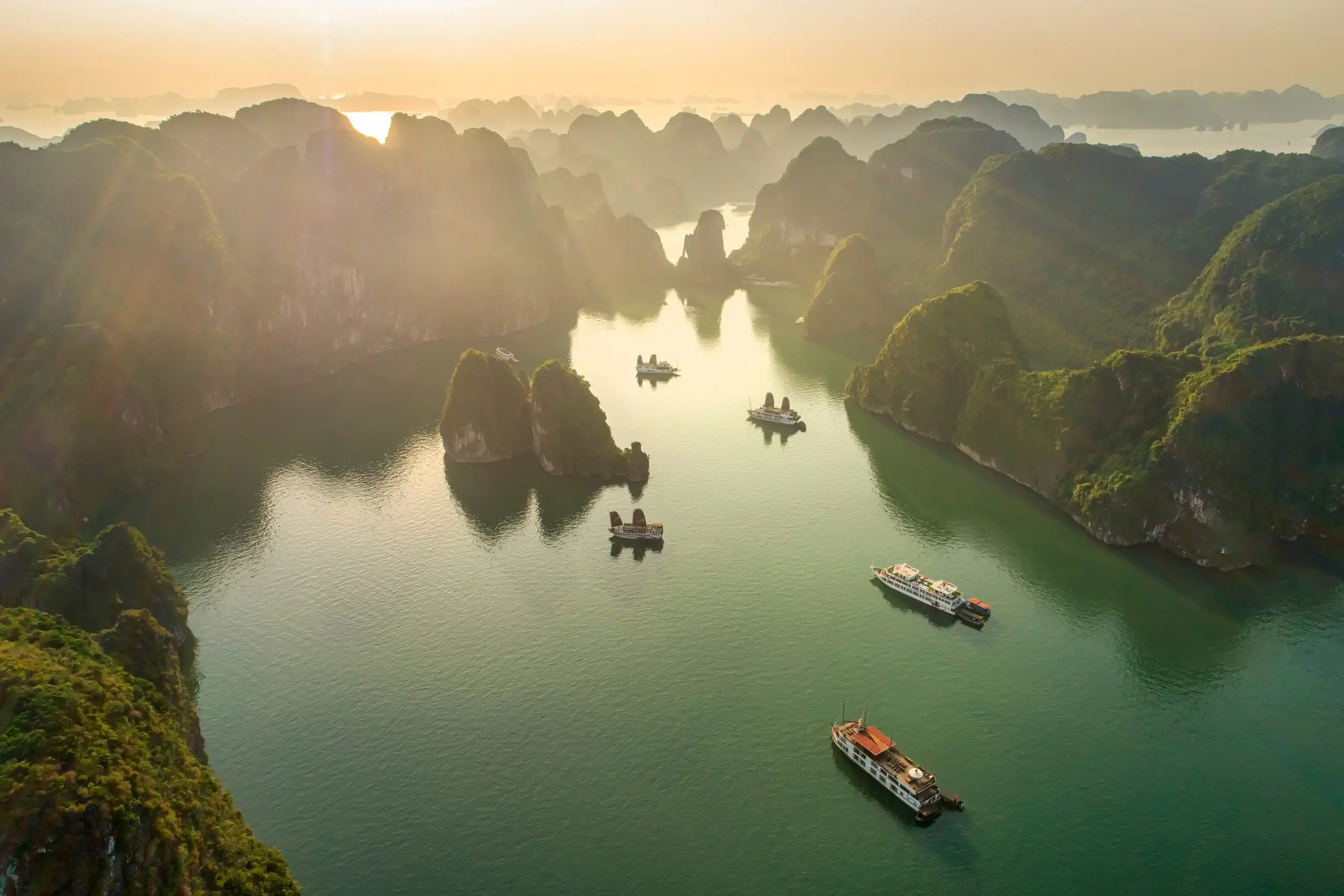 Private Jet Expeditions 3 Ha Long Bay from an aerial view