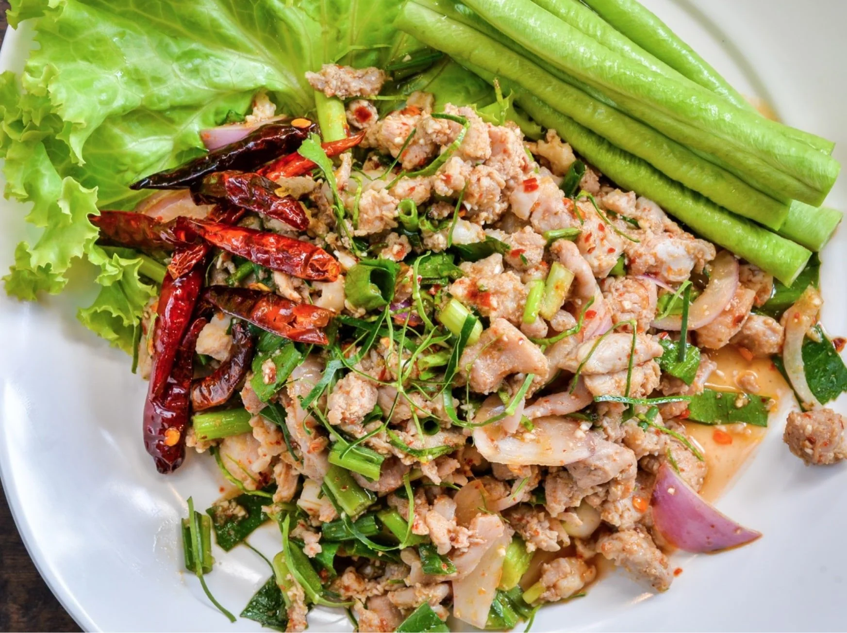 Traditional dish Laap of Laos