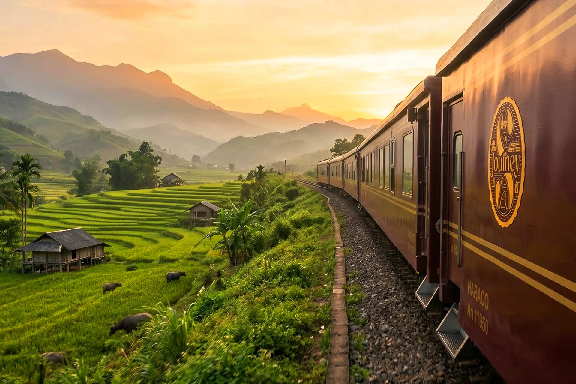 Train in motion