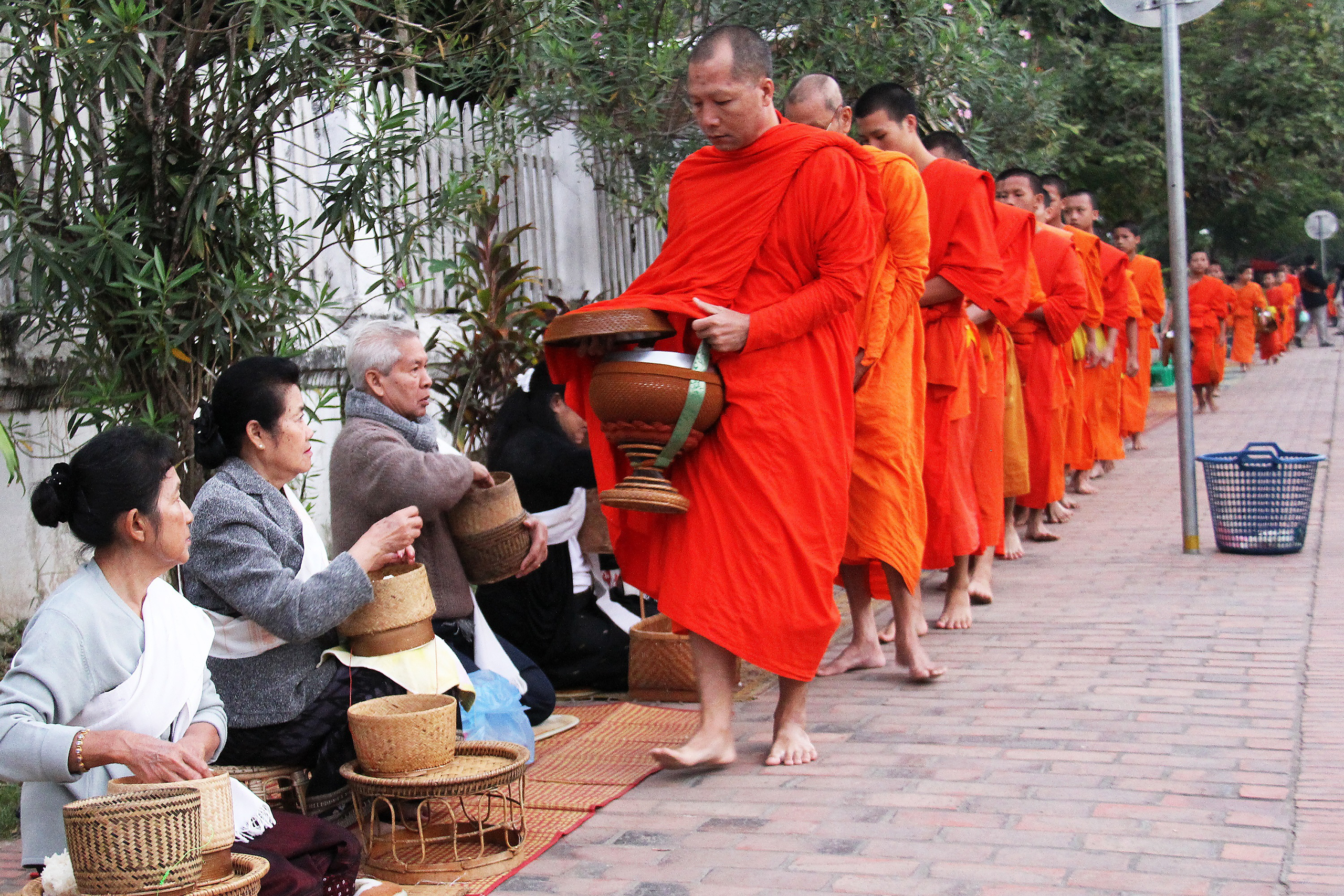 Alms giving in Luang Prabang