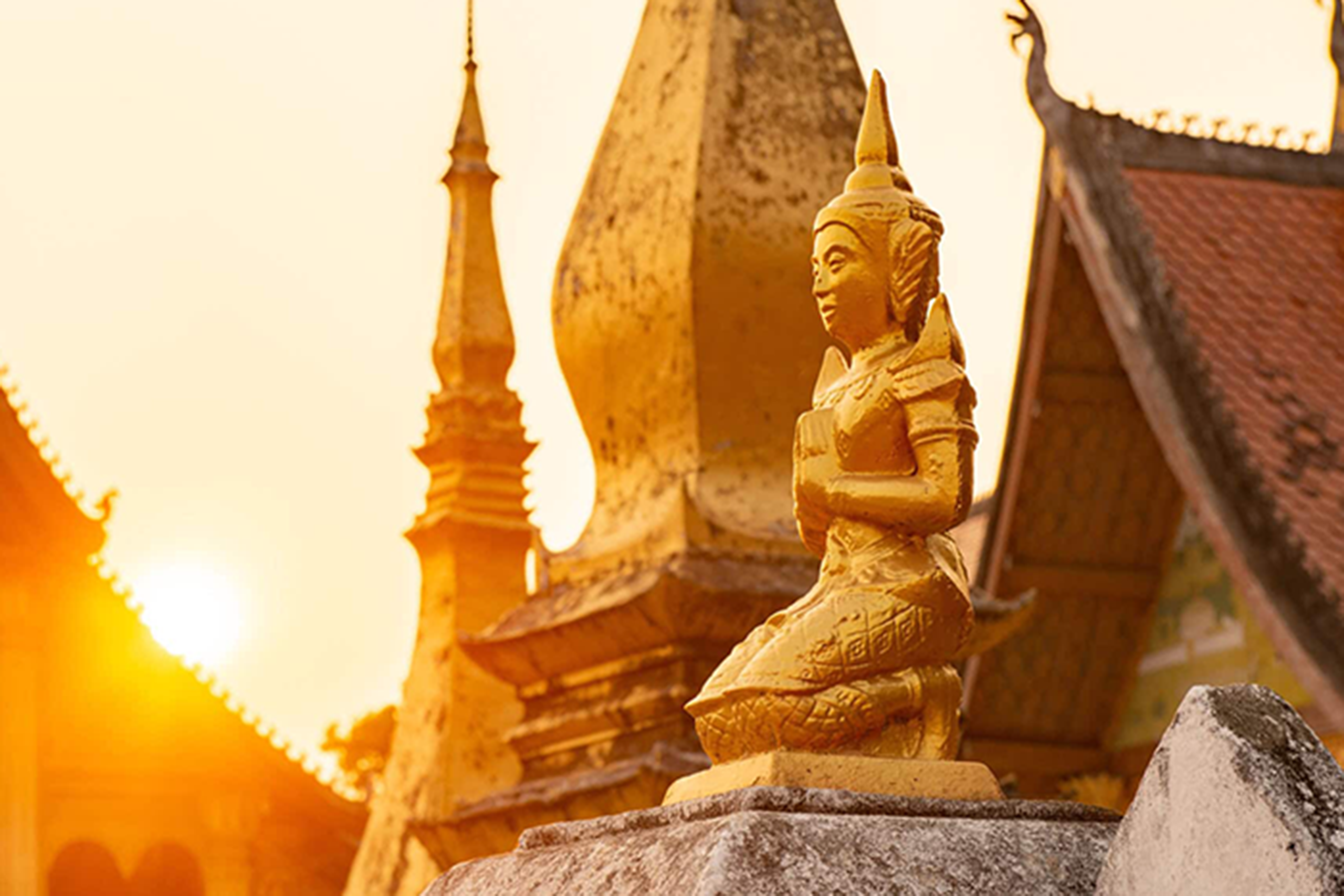 Sunrise at a temple