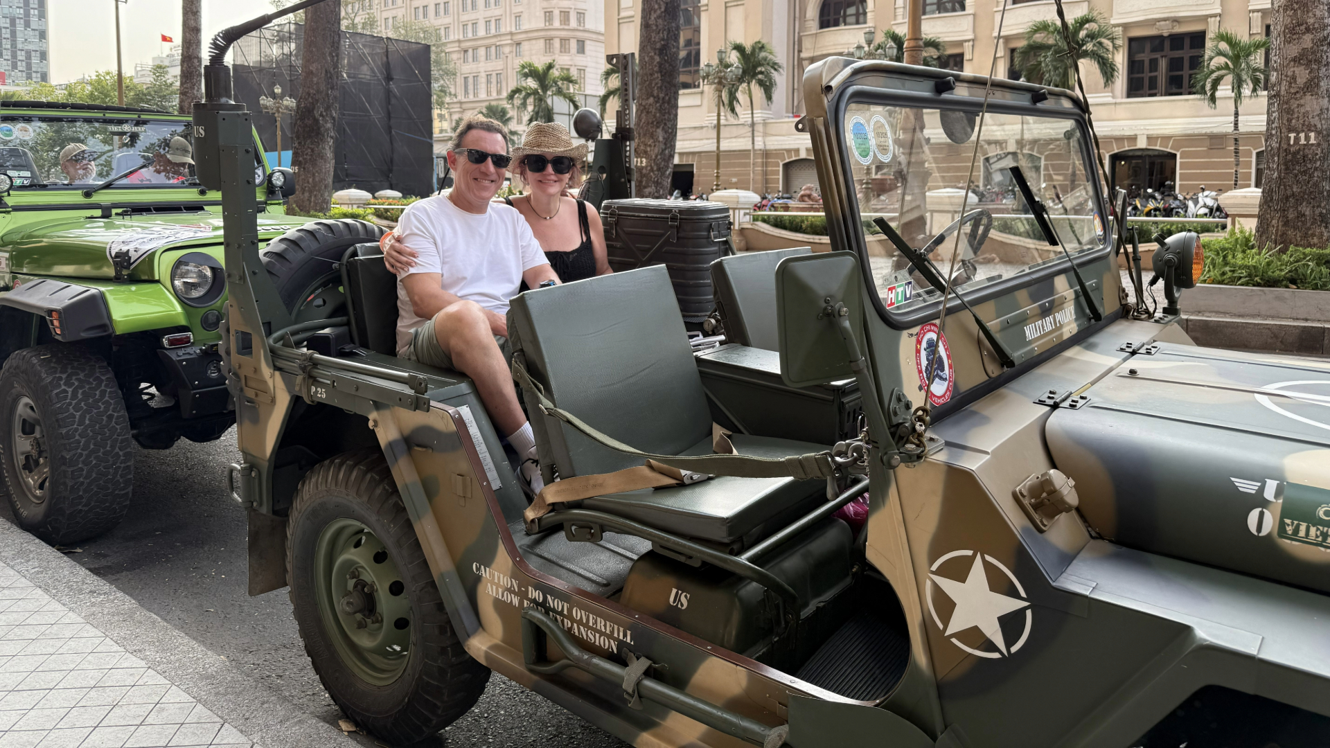 Touring Saigon on Jeep