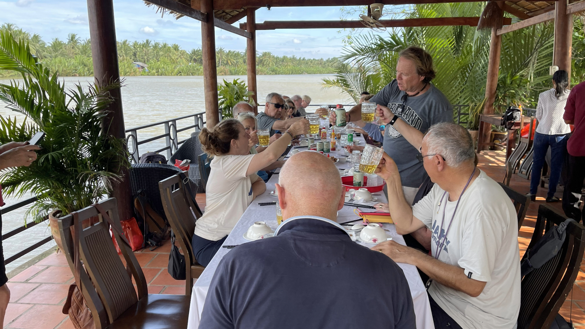 Mekong lunch by riverside