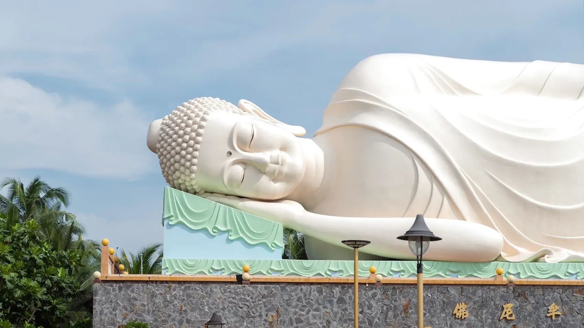 Reclining Buddha Vinh Trang Pagoda My Tho